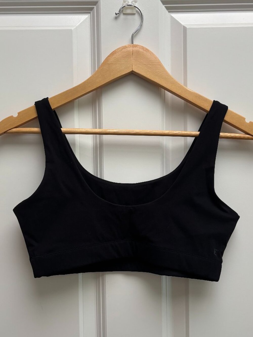 Black Scoop Neck Spots Bra | Everlane